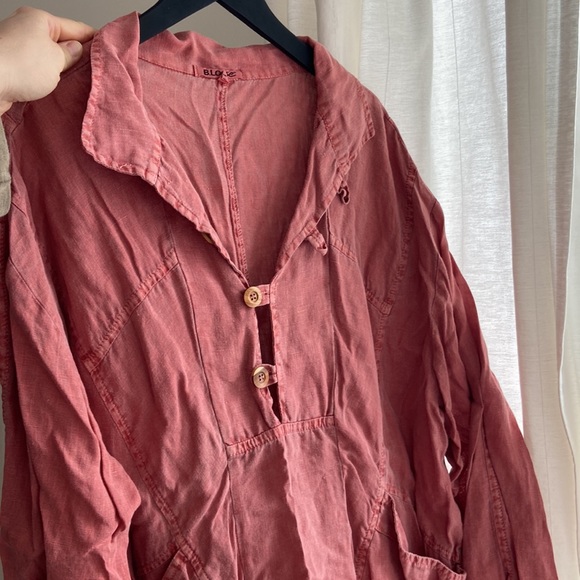100% linen shirt jacket cover up by B-loose - Picture 4 of 8